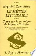 Le Métier Littéraire