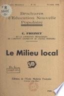 Le milieu local