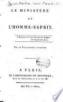 Le ministère d l'homme-esprit