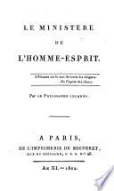 Le ministère de l'homme-esprit
