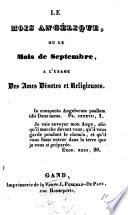 Le mois angélique ou, Le mois de Septembre a l'usage des ames dévotes et religieuses