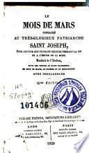 Le Mois de mars consacré au très-glorieux patriarche Saint Joseph