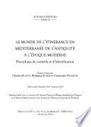Le monde de l'itinérance en Méditerranée de l'antiquité à l'époque moderne