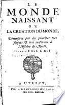 Le monde naissant, ou la création du monde