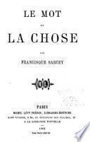 Le mot et la chose