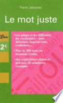 Le mot juste