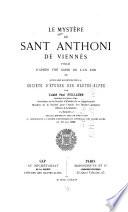 Le Mystère de Sant Anthoni de Viennès, publić d'après une copie de l'an 1503 et sous les auspices de la Société d'études des Hautes-Alpes
