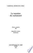 Le mystère du surnaturel