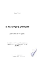 Le Naturaliste canadien