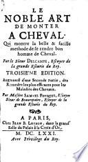 Le Noble Art de monter à Cheval