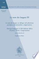 Le nom des langues en Afrique sub-saharienne
