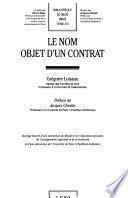 Le nom objet d'un contrat