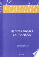 Le nom propre en français