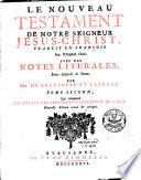 Le nouveau testament de notre Seigneur Jésus-Christ