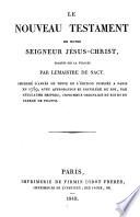Le Nouveau Testament de notre Seigneur Jésus-Christ