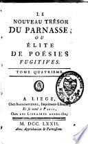 Le nouveau trésor du Parnasse, ou élite de poésies fugitives