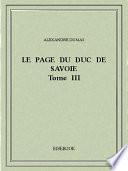 Le page du duc de Savoie III