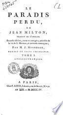 Le Paradis perdu de John Milton, traduit de l'anglois