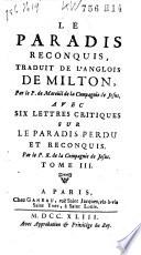 Le paradis perdu de Milton