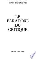 Le paradoxe du critique