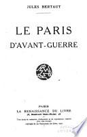 Le Paris d'avant-guerre