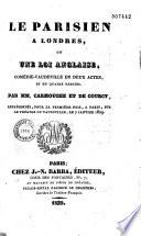 Le parisien à Londres, ou Une loi anglaise