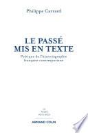 Le passé mis en texte