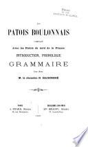 LE PATOIS BOULONNAIS COMPARE AVEC LESPATOIS DU NORD