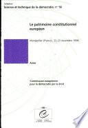 Le patrimoine constitutionnel européen