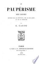 Le paupérisme