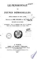 Le Pensionnat de jeunes demoiselles, opéra-comique en 2 actes