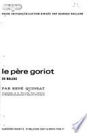 Le Père Goriot de Balzac