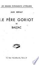 Le père Goriot de Balzac