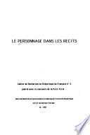 Le Personnage dans les récits