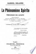 Le phénomène spirite