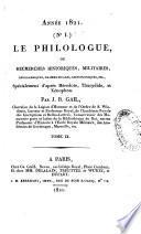 Le philologue ou recherches historiques, militaires...