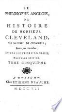 Le Philosophe Anglois, Ou Histoire De Monsieur Cleveland, Fils Naturel De Cromwell