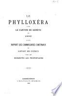 Le phylloxéra dans le canton de Genève en 1887