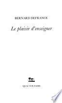Le plaisir d'enseigner