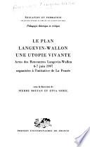 Le plan Langevin-Wallon