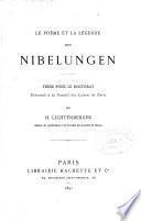 Le poème et la légende des Nibelungen