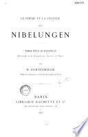 Le poème et la légende des Niebelungen