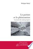 Le poème et le phénomène