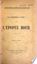 Le premier livre de l'épopée Boer