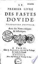 Le premier livre des fastes d'Ovide