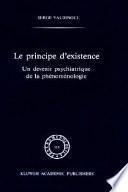 Le principe d'existence