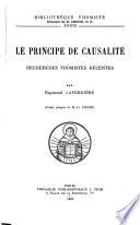Le Principe de causalité