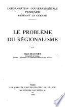 Le problème du régionalisme