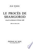 Le procès de Shamgorod tel qu'il se déroula le 25 février 1649