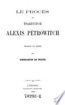 Le procès du tsarévitch Alexis Pétrowitch